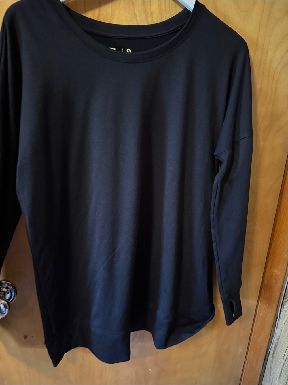 Xersion Black Long Sleeve Crewneck Top